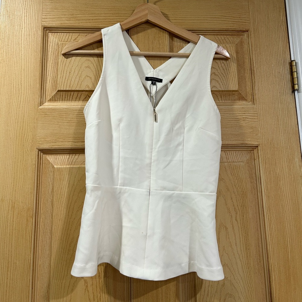 Dynamite Ivory Backless Dress